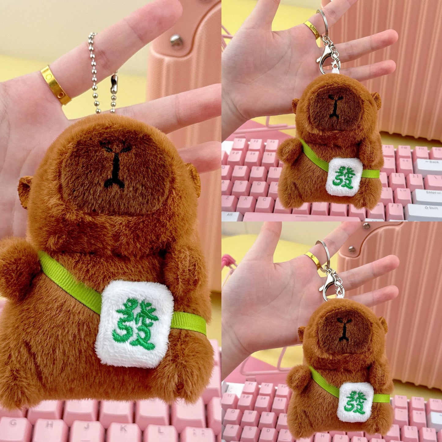 Cross-Border Capybara Mascot Backpack Small Pendant Keychain Chinese Style Zodiac Pendant Couple Ugly Doll