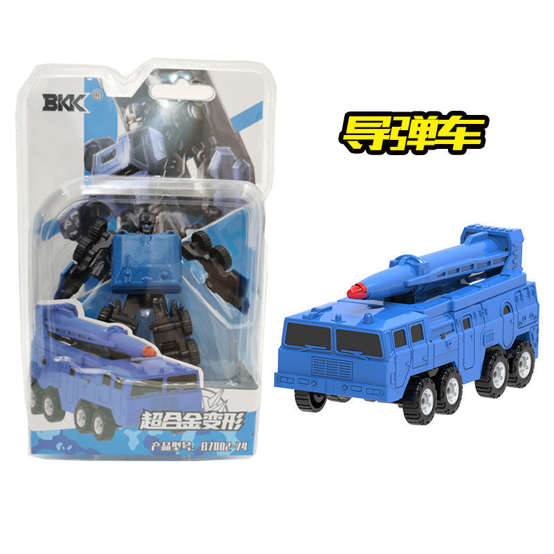 BKK alloy deformation robot train high-speed rail engineering bus dinosaur green leather train King Kong BKK children's toys