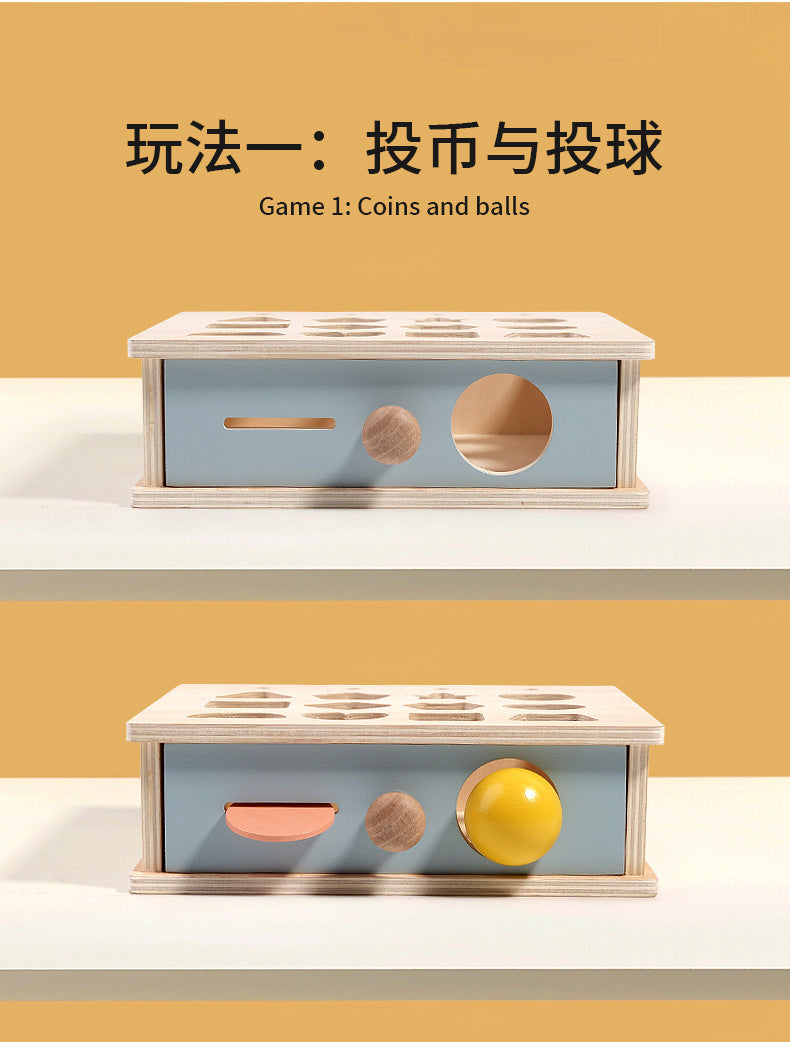Montessori Classification Early Education Coin Box Baby Color Cognitive Shape Building Blocks Matching Teaching Aids Baby Educational Toys
