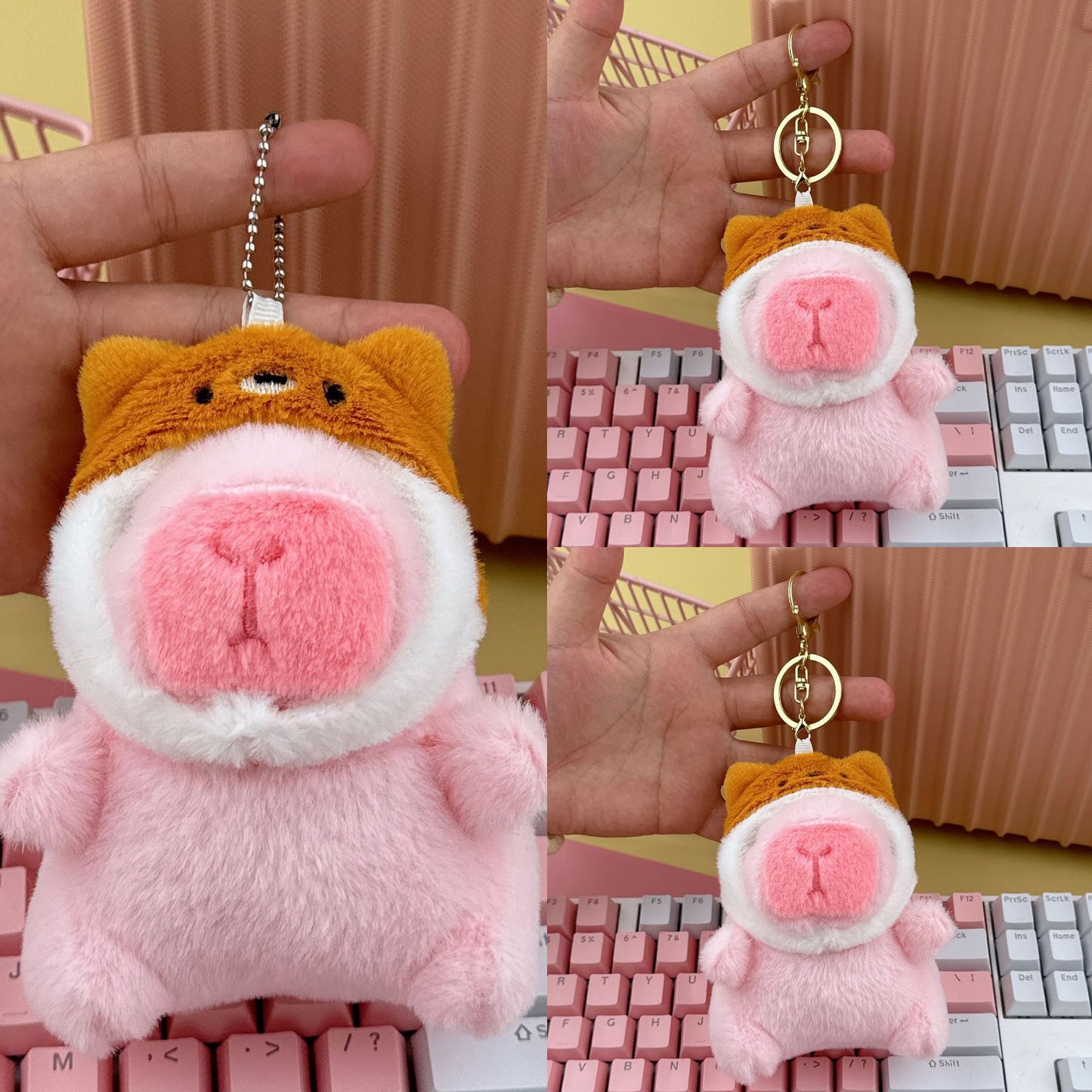 Cross-Border Capybara Mascot Backpack Small Pendant Keychain Chinese Style Zodiac Pendant Couple Ugly Doll