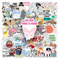 50 cartoon animal quotation stickers text creative graffiti notebook mobile phone book goo card suit stickers