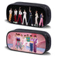 Times Youth Multi-Layer Stationery Box Canvas Pencil Bag Large Capacity Student Storage Box Pencil Bag Zipper New Style