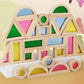 Acrylic Transparent Color Light and Shadow Building Blocks Baby Creative Construction Early Education Educational Toys Children's Rainbow Building Blocks