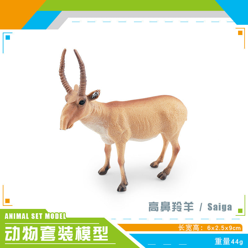 Cross-border simulation wild animal model Horn horse Antelope Mountain Antelope twist angle goat male deer desktop decoration ornaments