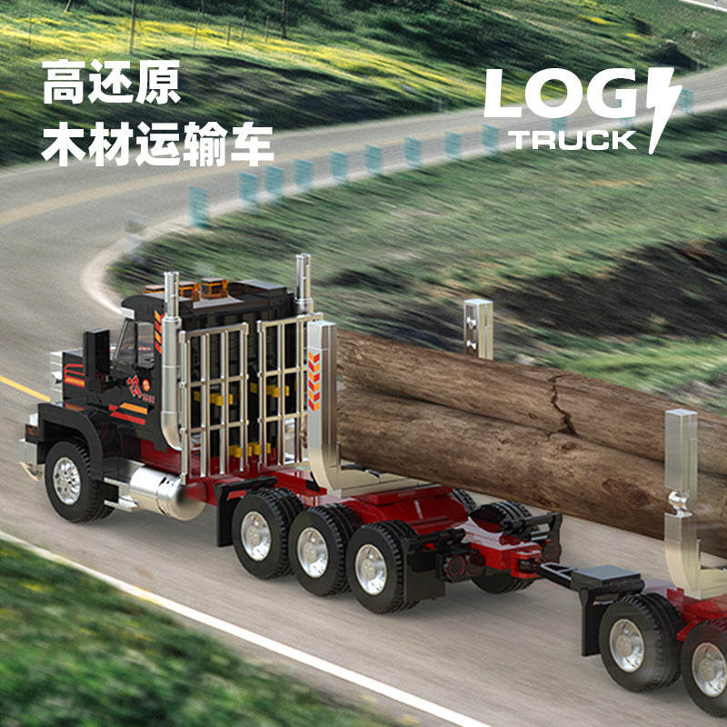 Cross-border engineering series truck city bus transport vehicle combined with small particle building blocks children's educational enlightenment toys