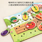 Wooden two-in-one string string beaded puzzle string animal fruit traffic large particle string wooden toy