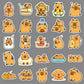 50 Capibalakatong Stickers Personalized Cross-border Cute Animal Capybara Decorative Water Cup Hand Account Goo Card Stickers