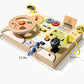 Children's Montessori Early Education Simulation Driving Steering Wheel Digital Switch Light Sound Busy Board Science and Education Aids Educational Toys