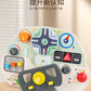 CECPC Montessori Children's Simulated Steering Wheel Busy Board Switch Led Light Busy Board Early Education Educational Wooden Toys