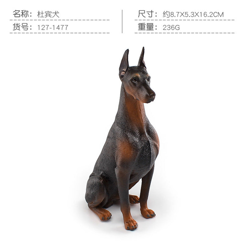 Cross-border simulation Labrador Shiba Inu husky Doberman model children's cognitive pet dog decoration toy