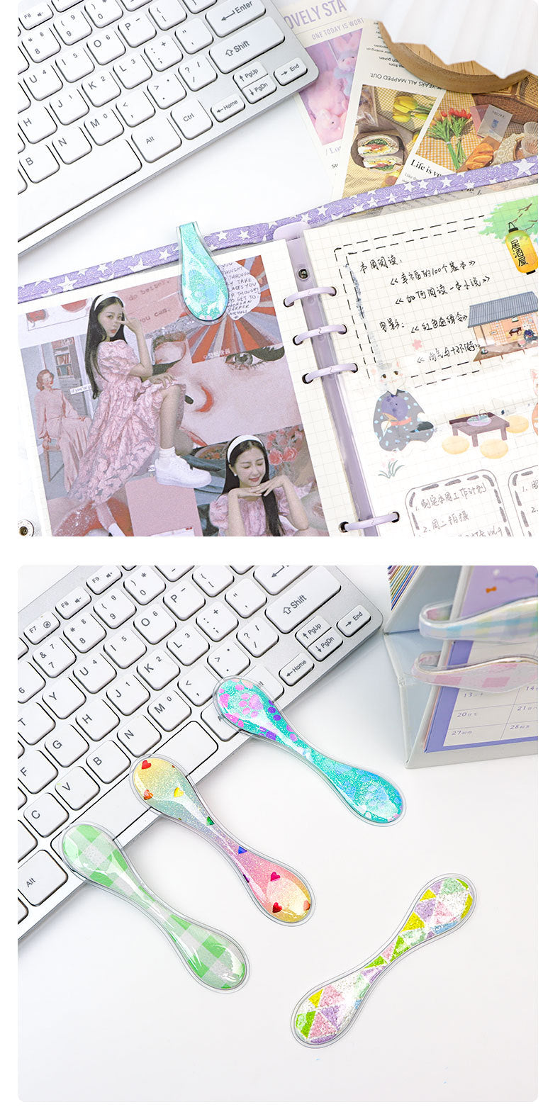 Japanese Super Magnetic Solid Color Bookmark TN Handbook Cute Bookmark Small Fresh Creative Bookmark in stock for Students