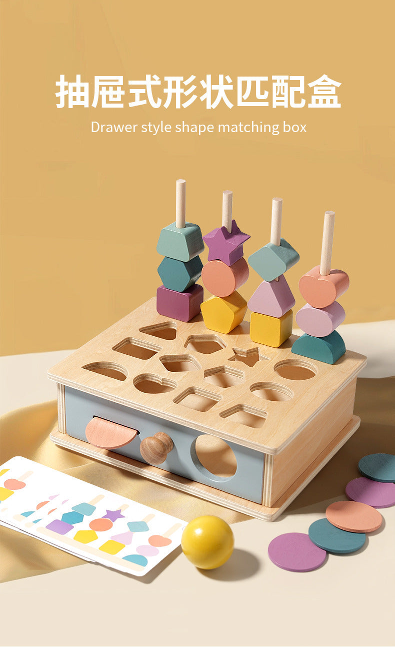Montessori Classification Early Education Coin Box Baby Color Cognitive Shape Building Blocks Matching Teaching Aids Baby Educational Toys