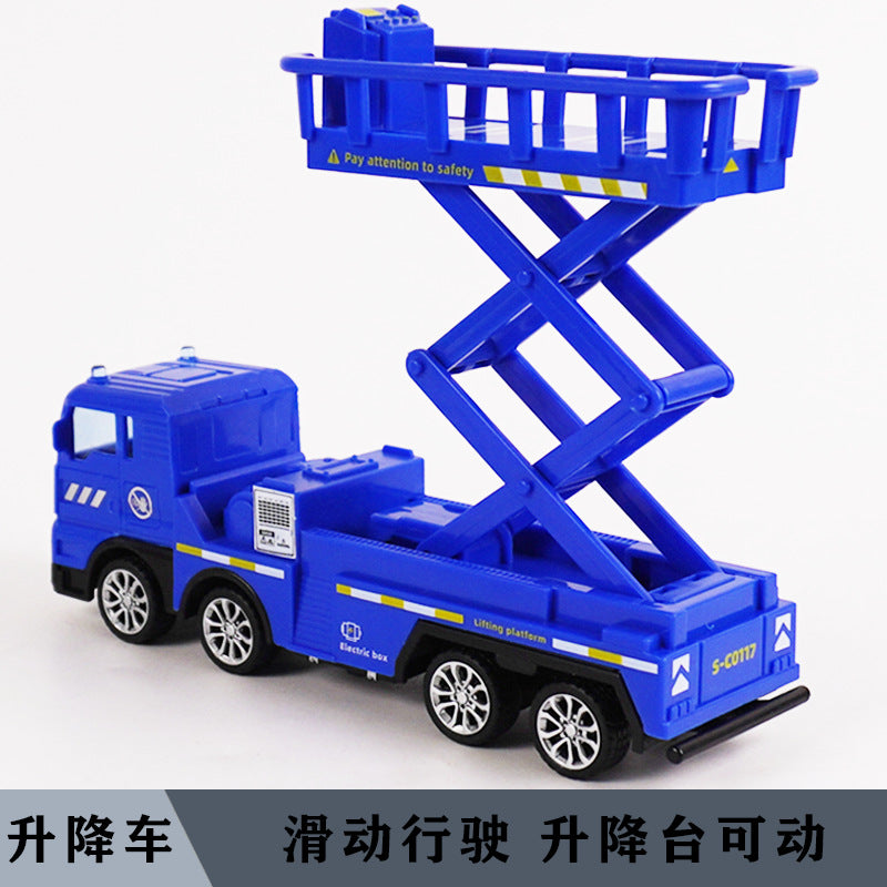 Delixin Kidsren's Rescue Trailer Artificial Flatbed Transporter Car Baby Educational Model Boy Toy Car