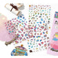 Infeel.Mepet White Card Scenery Stickers, Vintage Item Restorer, Miniature Stereo Chinese-Style Fun Stickers