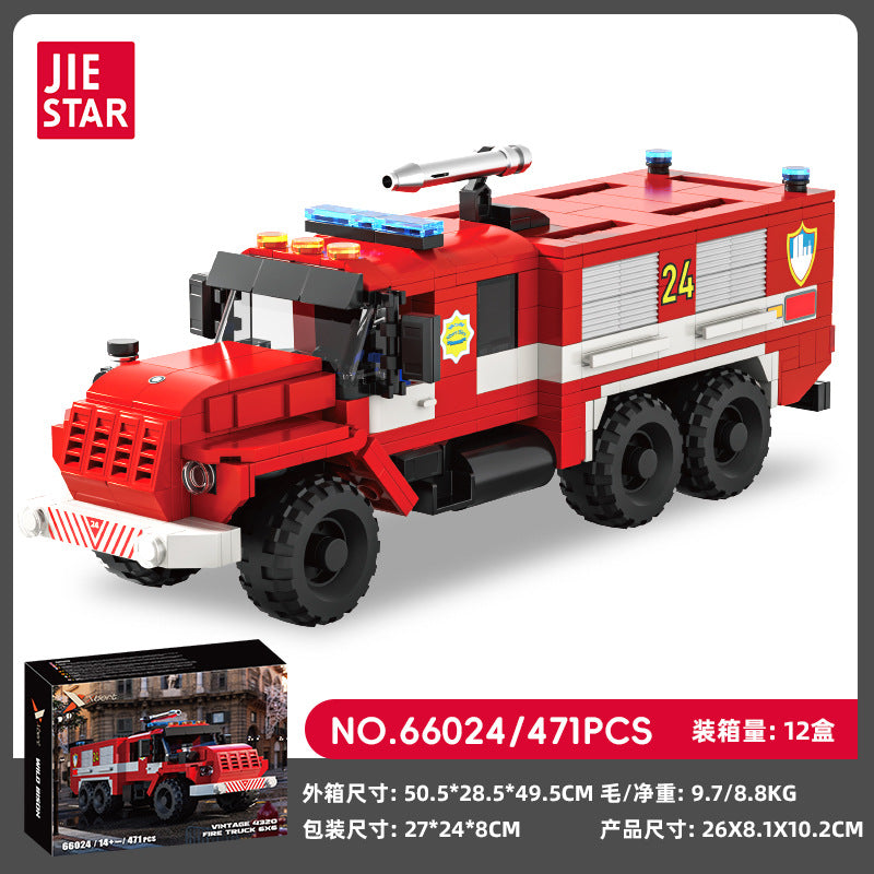 Cross-border engineering series truck city bus transport vehicle combined with small particle building blocks children's educational enlightenment toys