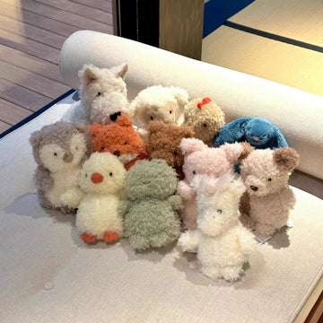 Original English Jc Curly Hair Animal Doll Cute Pig Penguin Plush Toy Wedding Throw Doll 8inch Batch