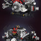Cross-Border Electroplating Artificial Bmw F1 Engine Mechanical V8 Engine App Programming Lighting Building Small Particle Building Blocks