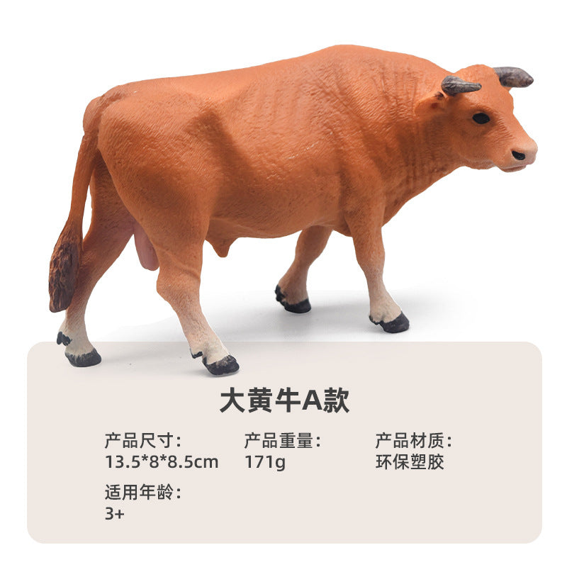 Strict Selection of Cross-border Amazon Simulation Small Animal Model Toy Farm Cow Creative Educational Children's Toys Wholesale