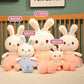 Rabbit Doll Plush Toy Cute Birthday Gift Girl's Pillow Soothing White Rabbit Doll Children's Doll
