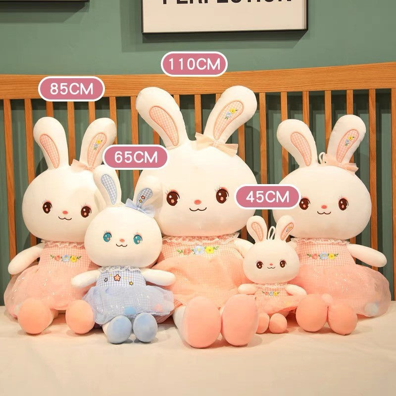 Rabbit Doll Plush Toy Cute Birthday Gift Girl's Pillow Soothing White Rabbit Doll Children's Doll