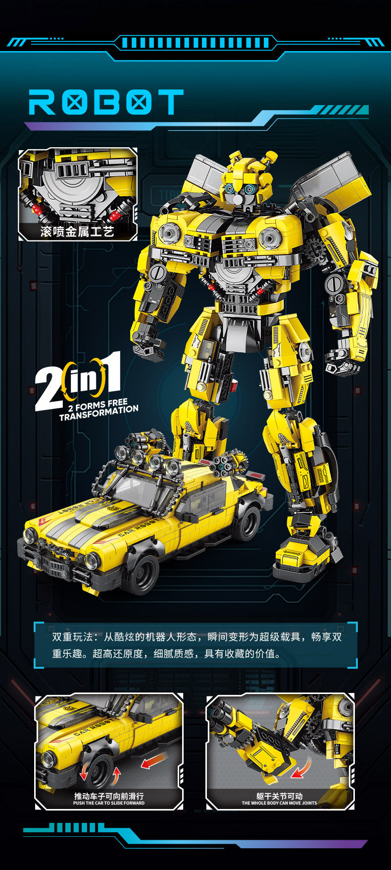Wow, Custom Assembled Building Blocks Wasp Mecha 8847 Deformation Optimus Prime Gift Robot Children's Toys