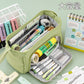 Korean Style Boat-Shaped Large-Capacity Multi-Layer Oxford Pencil Bag Multi-Functional Portable Stationery Box Simple Student Storage Pencil Bag