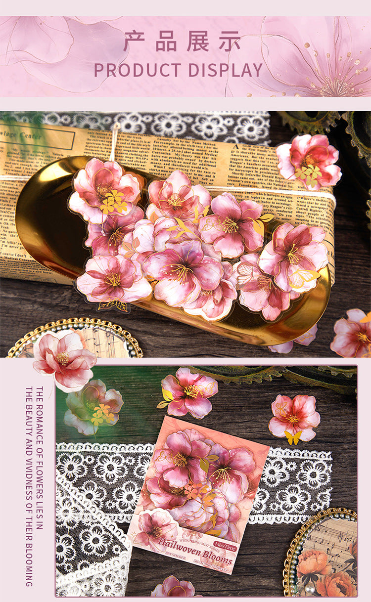 Pick up Pet Flower Sticker Pack, Hot Stamping Handbook DIY Decorative Material Stickers, 20 Pieces in Cross-Border 6 Styles