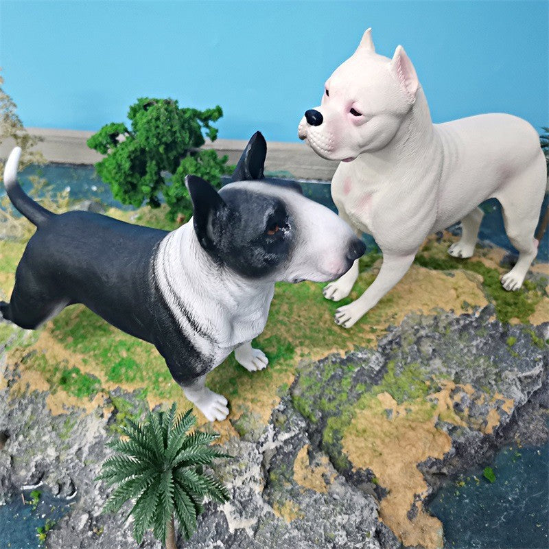 Cross-border simulation pet dog animal model doggy Spinger Bullhead terrier Rowena dog static ornaments
