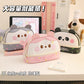 New Large Capacity Blush Panda Pu Pencil Case High-Looking Cute Cartoon Student Neutral Stationery Storage Box Wholesale