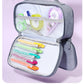 Yuerui Large-Capacity Canvas Multi-Layer Pencil Bag Portable Simple Student Multi-Functional Pencil Bag Satchel Stationery Box
