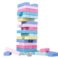 51 Pieces of Digital Colorful Jenga Building Blocks for Kidsren's Educational Jenga Wooden Adult Toys