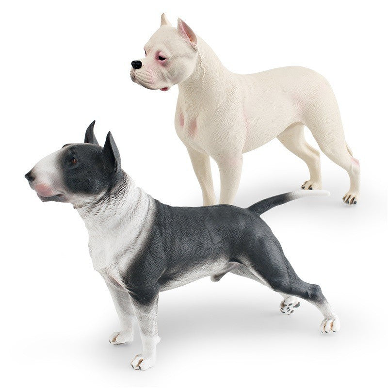 Cross-border simulation pet dog animal model doggy Spinger Bullhead terrier Rowena dog static ornaments