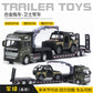 English packaging cross-border children alloy car vehicle trailer fire truck tank excavator pull back toy car