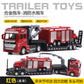 English packaging cross-border children alloy car vehicle trailer fire truck tank excavator pull back toy car