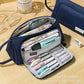 Oxford Cloth Pencil Case with Large Capacity and Multi-Layer Design, Stationery Box for Primary and Secondary School Students, High Aesthetic Value, Simple and Waterproof, Direct from the Source Factory