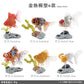 Cross-border export simulation ornamental fish with base model mini goldfish Koi set Marine static ornaments toy