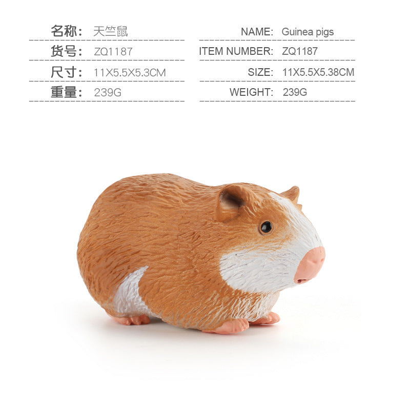 Children's Puzzle Early Education Cognitive Simulation Mouse Model Toy Static Solid Possum Guinea Piga Hair Mouse Totoro