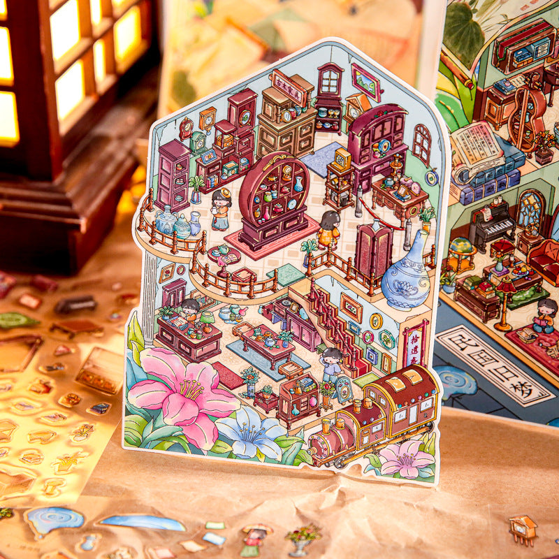 Mr. Mo Yan's New 3D Landscape Stickers Kaleidoscope Series Fun Original DIY Stress-Relief Stickers