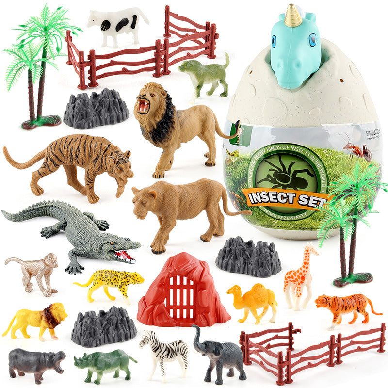submarine marine life model jurassic dinosaur world simulation animal model blind box egg ornaments suit