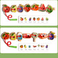 Wooden Greedy Caterpillar Stringing and Beading Game Concentration Logical Thinking Training Kidsren's Toys Montessori Teaching Aids