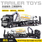 English packaging cross-border children alloy car vehicle trailer fire truck tank excavator pull back toy car