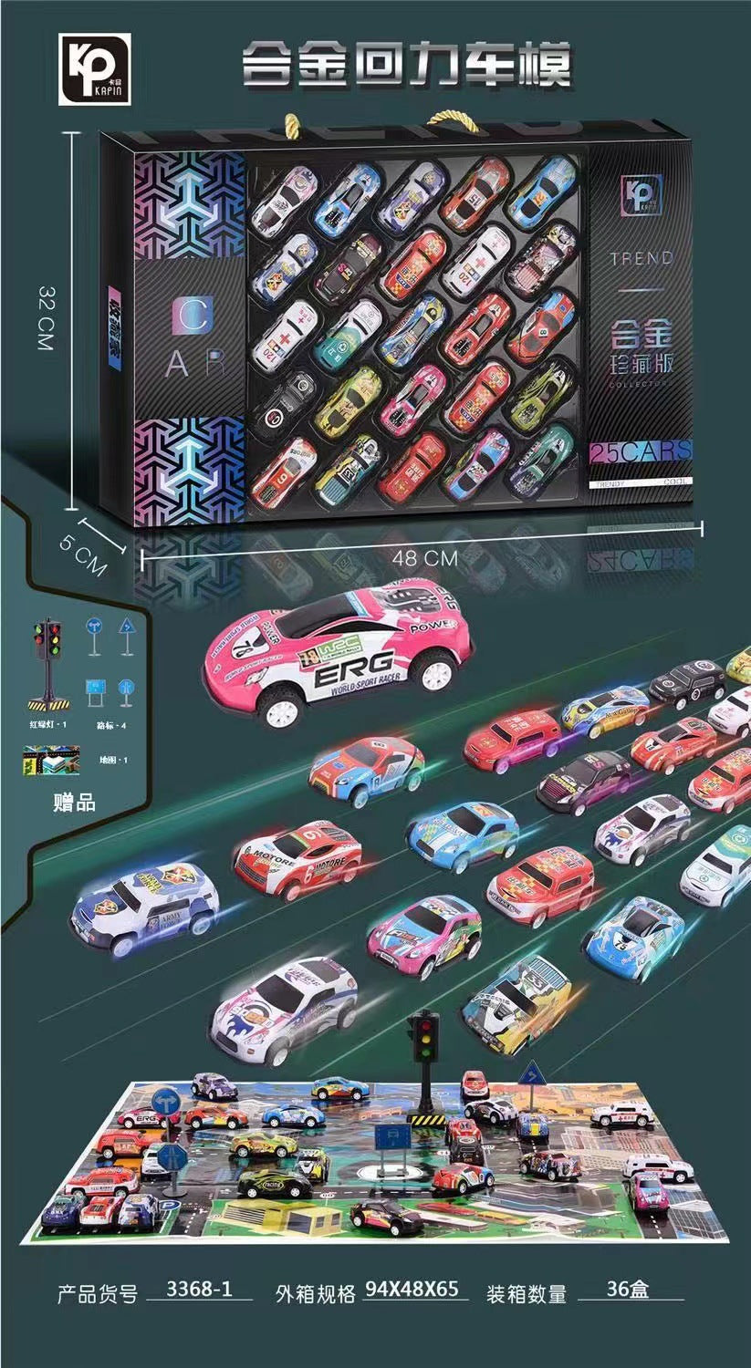 Tiktok popular alloy car iron car wholesale children's toy simulation model bulk decoration with pull back car