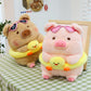 Cross-Border New Style Swimming Ring Lulu Pig Plush Toy Cute Donut Panda Pig Doll Children's Pillow Gift