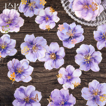 Pick up Pet Flower Sticker Pack, Hot Stamping Handbook DIY Decorative Material Stickers, 20 Pieces in Cross-Border 6 Styles