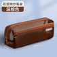 Mesh Large-Capacity Pencil Case, Transparent Double-Layer Student Exam Zipper Stationery Storage Bag, Three-Layer Stationery Bag