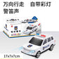Children's Electric Universal Police Toy Car Model 360-Degree Rotating Light Music Automatic Driving Door Police Car