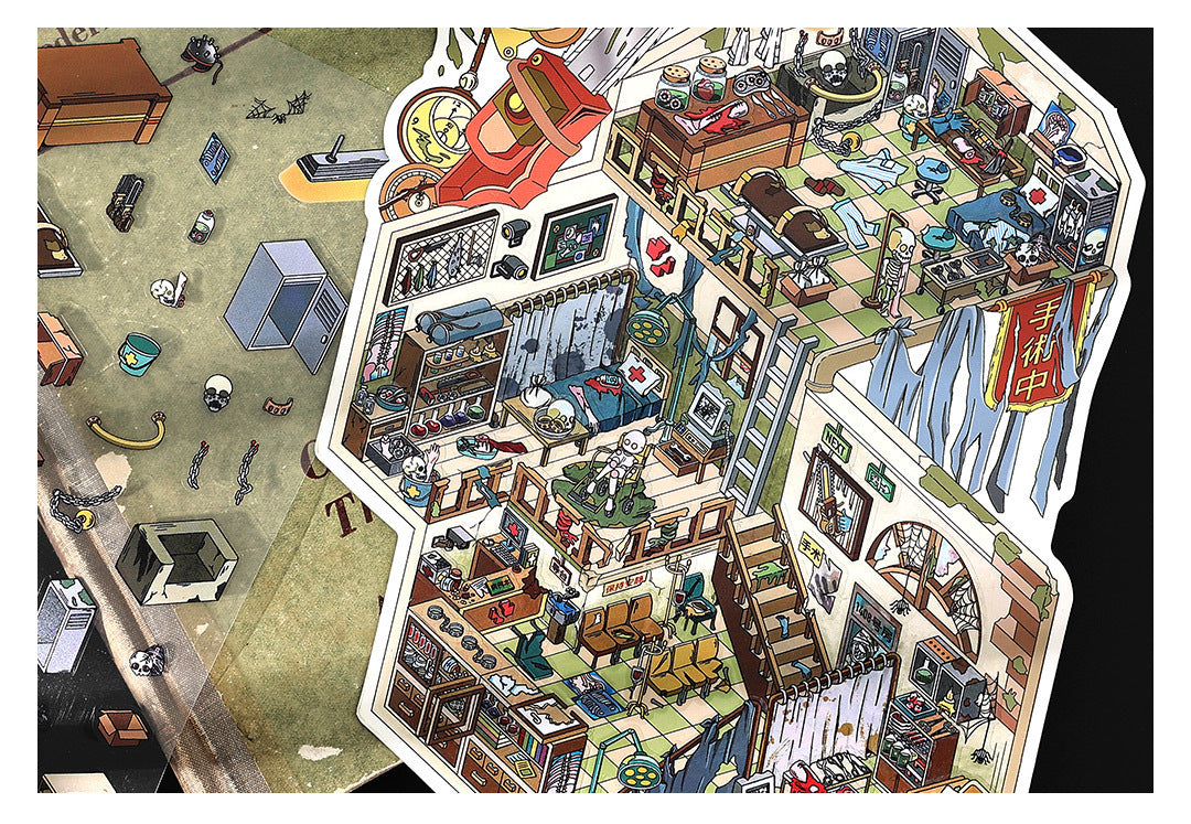 Infeel.Me Extra Large Scenery Stickers Today's Business Hours Open - Part Twelve DIY Journal Scene Stickers