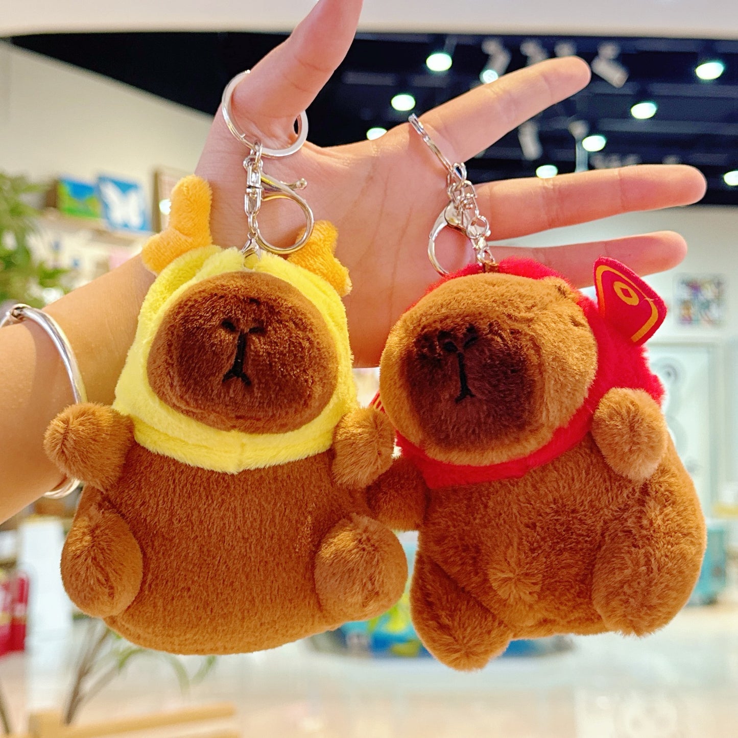 Cross-Border Capybara Mascot Backpack Small Pendant Keychain Chinese Style Zodiac Pendant Couple Ugly Doll