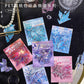 Pet Sticker Pack Crystal Story Series Crystal Ore Silver Hot Stamping Die-Cut Journal Decoration Stickers Cross-Border