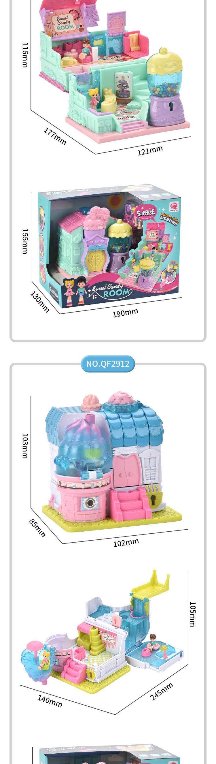 Cross-border Children's Variables Surprise Cabin Girl Simulation Princess Castle Villa Model Doll House Play House Toys